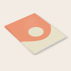Nami Minimalist Wave Abstract in Pumpkin Orange and Warm Beige Notebook Gallery Image 2