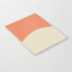 Nami Minimalist Wave Abstract in Pumpkin Orange and Warm Beige Notebook Gallery Image 3