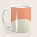 Nami Minimalist Wave Abstract in Pumpkin Orange and Warm Beige Coffee Mug Gallery Image 3