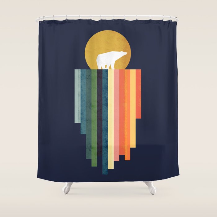 Polar bear on ice cream Shower Curtain Gallery Image 1