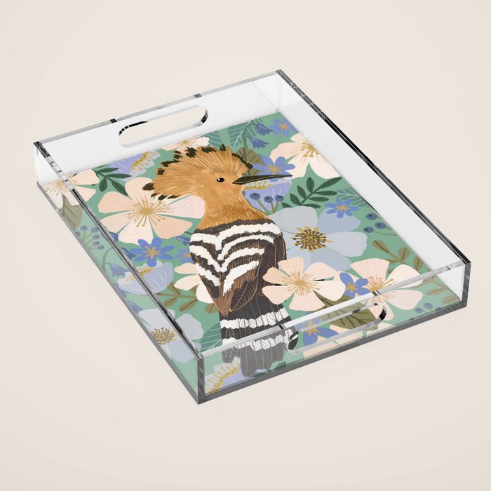 Bird illustration Acrylic Tray Gallery Image 1