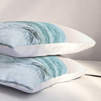 Sunset by the sea - Blue ocean, pink sky Pillow Sham Gallery Image 3