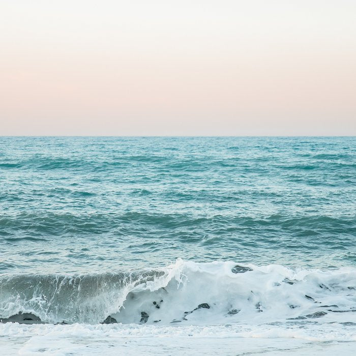 Sunset by the sea - Blue ocean, pink sky Coffee Mug Gallery Image 2