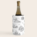 Brooklyn Toile - Black and White Wine Chiller Gallery Image 1