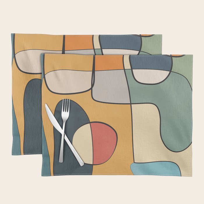 Abstract Line Art 07 Placemat Gallery Image 1