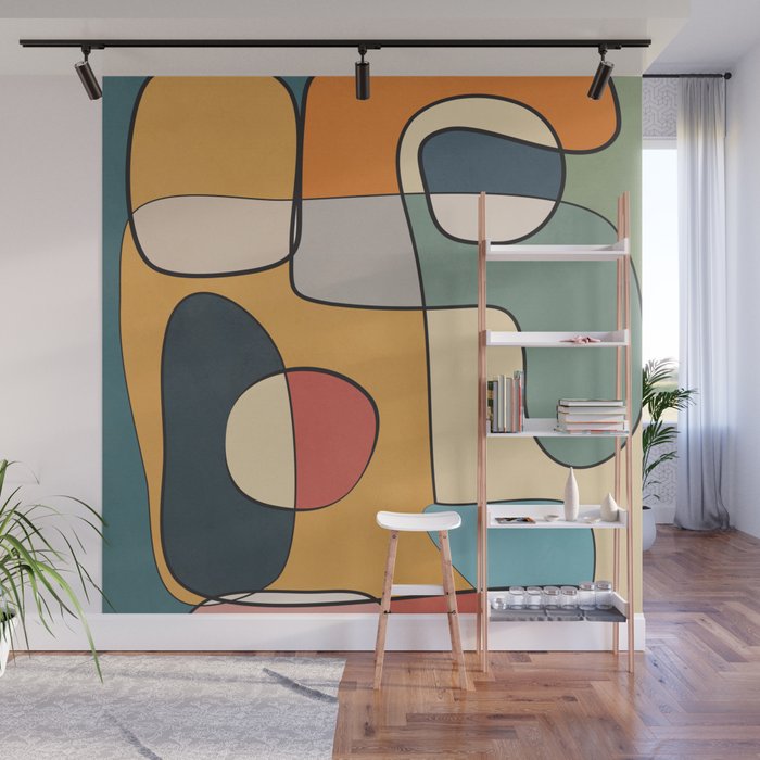 Abstract Line Art 07 Wall Mural Gallery Image 1