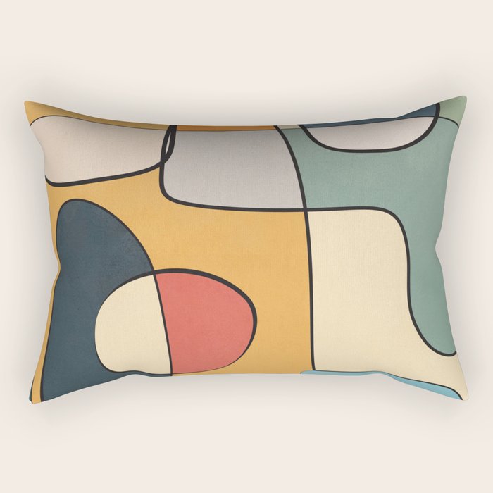 Abstract Line Art 07 Rectangular Pillow Gallery Image 2