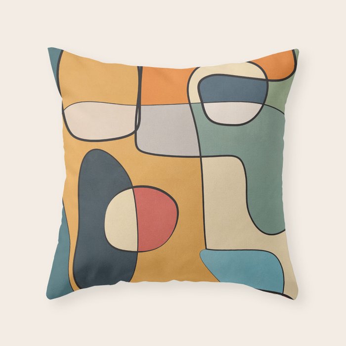 Abstract Line Art 07 Throw Pillow Gallery Image 6