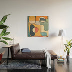 Abstract Line Art 07 Wood Wall Art Gallery Image 2