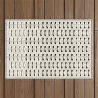 Dragonfly Pattern VIII Neutral Off White Outdoor Rug Gallery Image 1