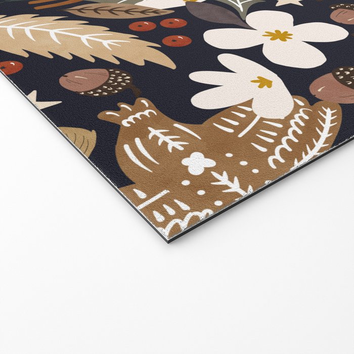 Christmas night forest ornaments Welcome Mat Gallery Image 2