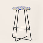 Vintage tropical summer patchwork art pattern Stool Gallery Image 1