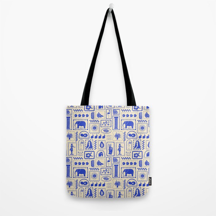 Vintage tropical summer patchwork art pattern Tote Bag Gallery Image 2