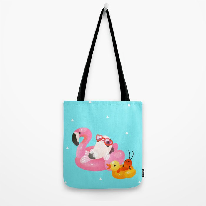 Cory cats in the swimming pool 2 Tote Bag Gallery Image 2
