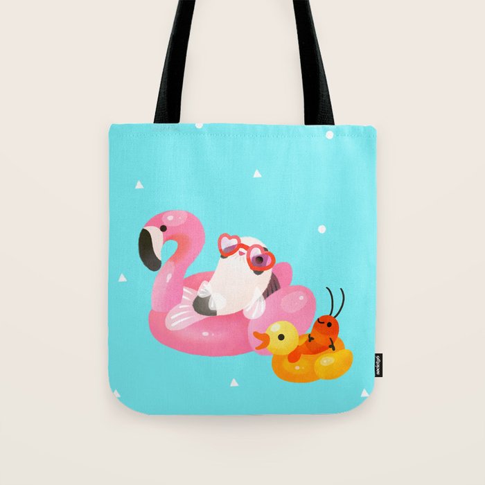 Cory cats in the swimming pool 2 Tote Bag Gallery Image 1