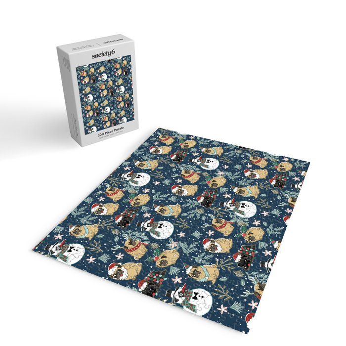 Christmas Pugs Jigsaw Puzzle Gallery Image 2