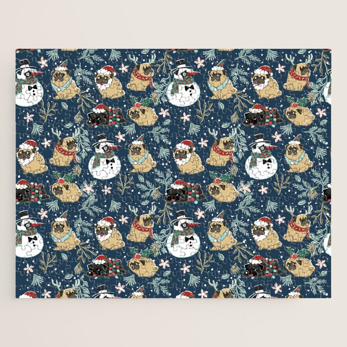 Christmas Pugs Jigsaw Puzzle Gallery Image 1