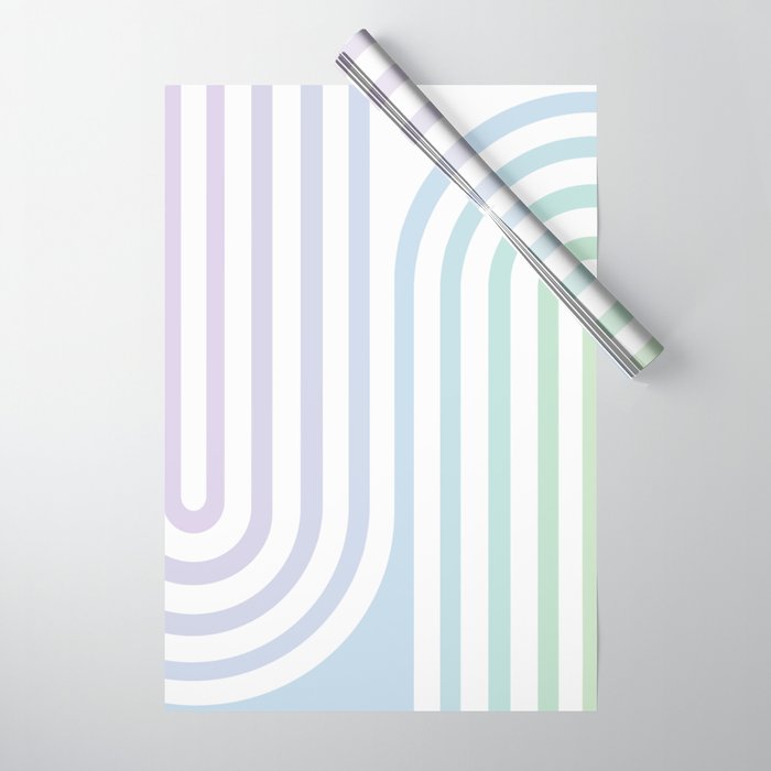 Bold Curvature Stripes XVII Wrapping Paper Gallery Image 1