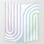 Bold Curvature Stripes XVII Wall Tapestry Gallery Image 4