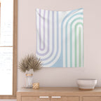 Bold Curvature Stripes XVII Wall Tapestry Gallery Image 2
