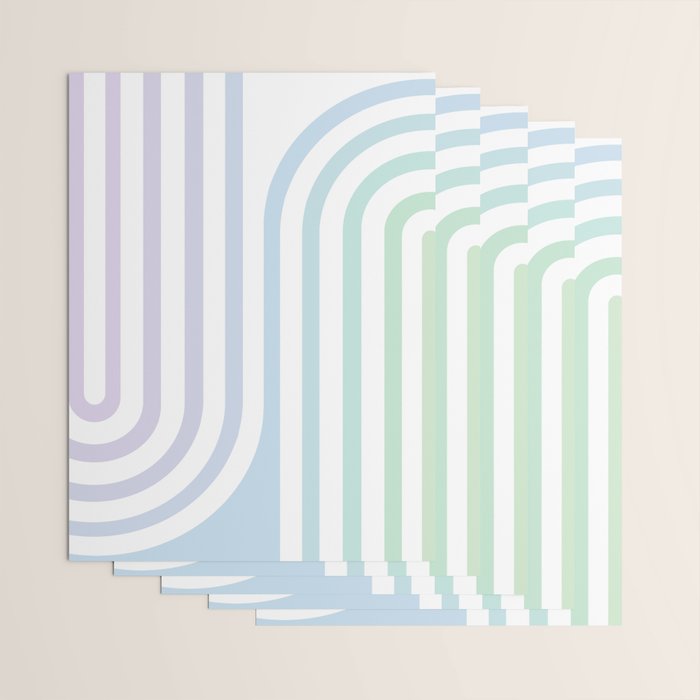 Bold Curvature Stripes XVII Wrapping Paper Gallery Image 3
