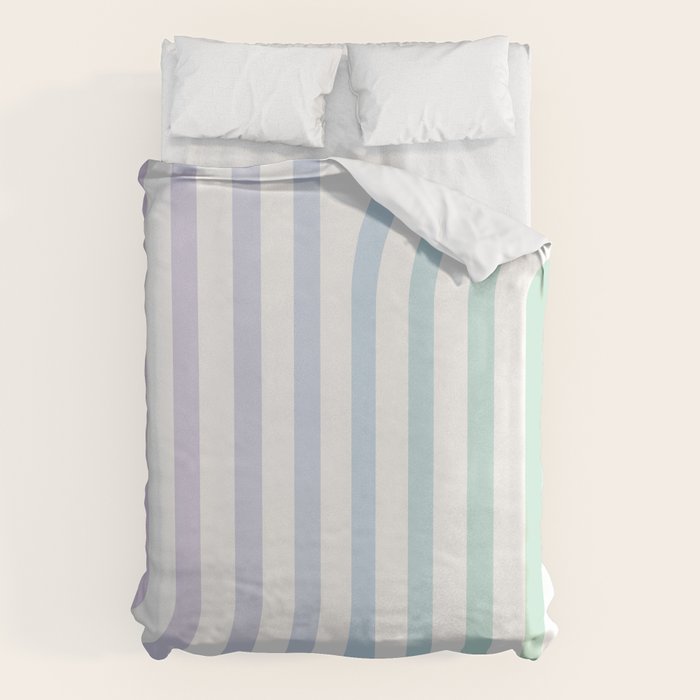 Bold Curvature Stripes XVII Duvet Cover Gallery Image 1