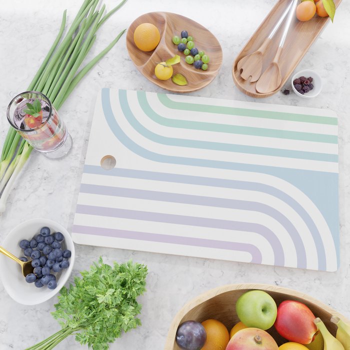 Bold Curvature Stripes XVII Cutting Board Gallery Image 2