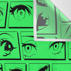 Anime eye cartoon comic art pattern Wall Tapestry Gallery Image 3