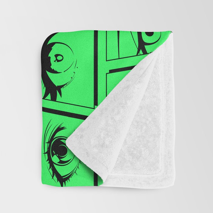 Anime eye cartoon comic art pattern Throw Blanket Gallery Image 3