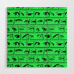 Anime eye cartoon comic art pattern Wood Wall Art Gallery Image 1