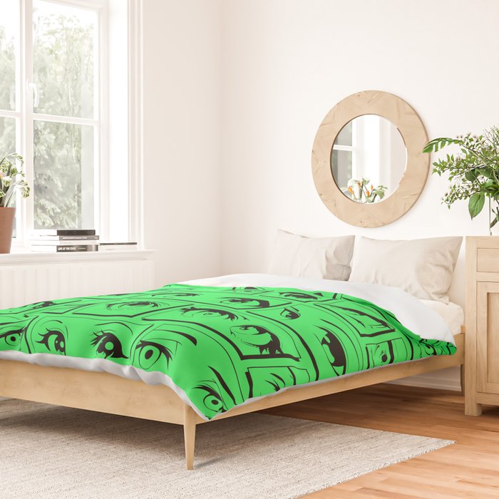 Anime eye cartoon comic art pattern Duvet Cover Gallery Image 2