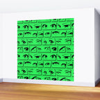 Anime eye cartoon comic art pattern Wall Mural Gallery Image 2