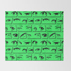 Anime eye cartoon comic art pattern Throw Blanket Gallery Image 2