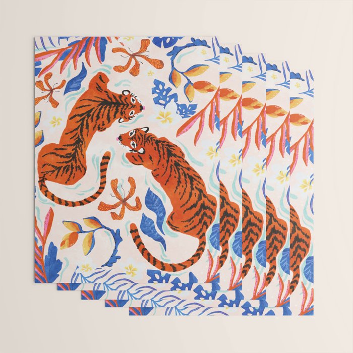 Tiger Swim Wrapping Paper Gallery Image 3
