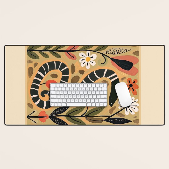 Striped Garden Snake I Desk Mat Gallery Image 1