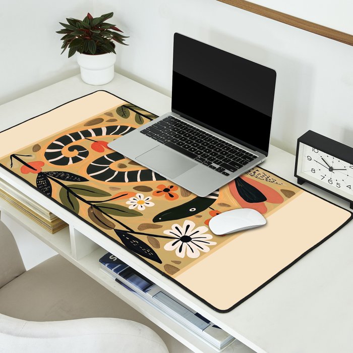 Striped Garden Snake I Desk Mat Gallery Image 2