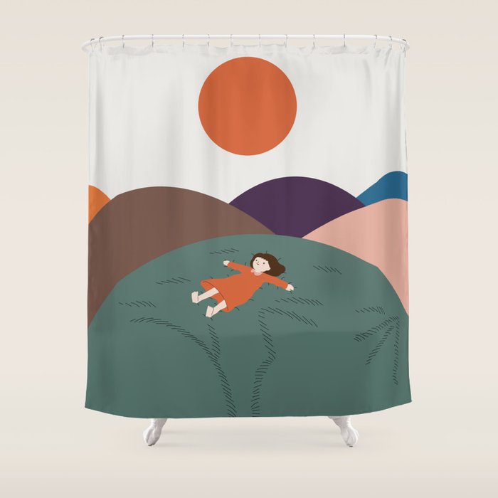 Cat Landscape 111 Shower Curtain Gallery Image 1