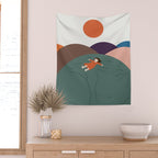 Cat Landscape 111 Wall Tapestry Gallery Image 2