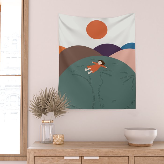 Cat Landscape 111 Wall Tapestry Gallery Image 2