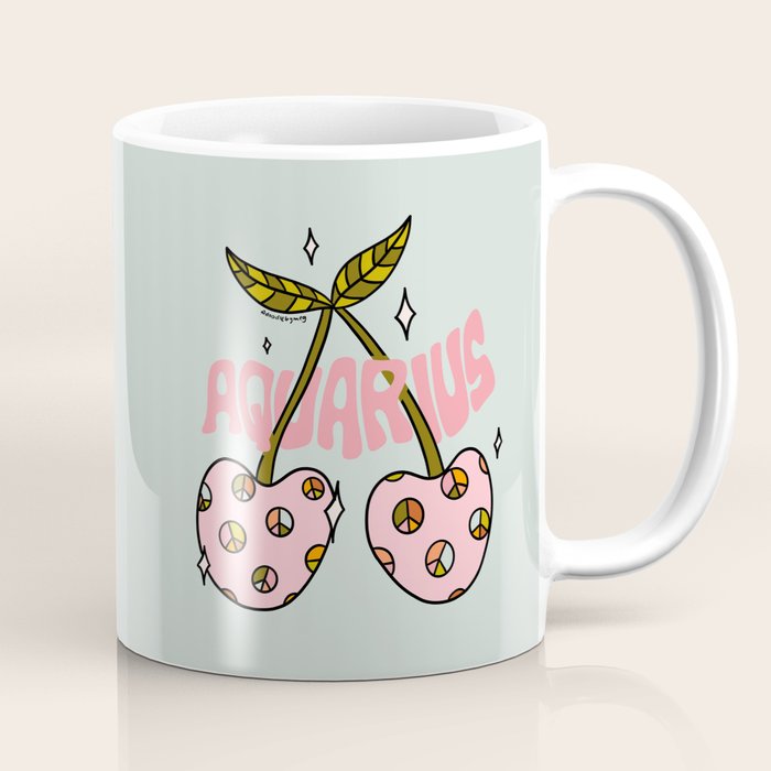 Aquarius Cherries Coffee Mug Gallery Image 1