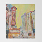 Chicago Theatre Throw Blanket Gallery Image 2