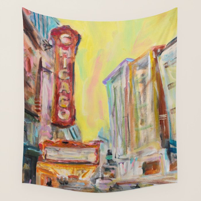 Chicago Theatre Wall Tapestry Gallery Image 1
