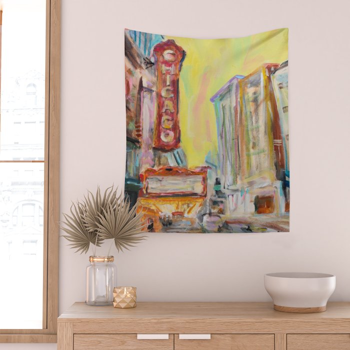 Chicago Theatre Wall Tapestry Gallery Image 2