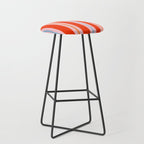 Bold Stripes Orange Pink Light Blue Stool Gallery Image 1
