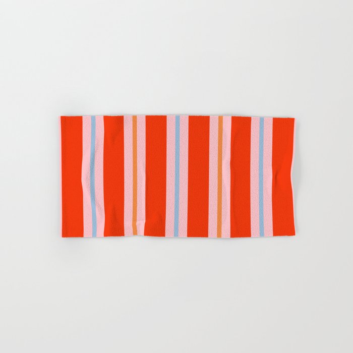 Bold Stripes Orange Pink Light Blue Bath Towel Gallery Image 1