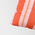 Bold Stripes Orange Pink Light Blue Pillow Sham Gallery Image 4