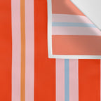 Bold Stripes Orange Pink Light Blue Wall Tapestry Gallery Image 3
