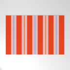 Bold Stripes Orange Pink Light Blue Welcome Mat Gallery Image 1