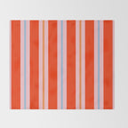Bold Stripes Orange Pink Light Blue Throw Blanket Gallery Image 2
