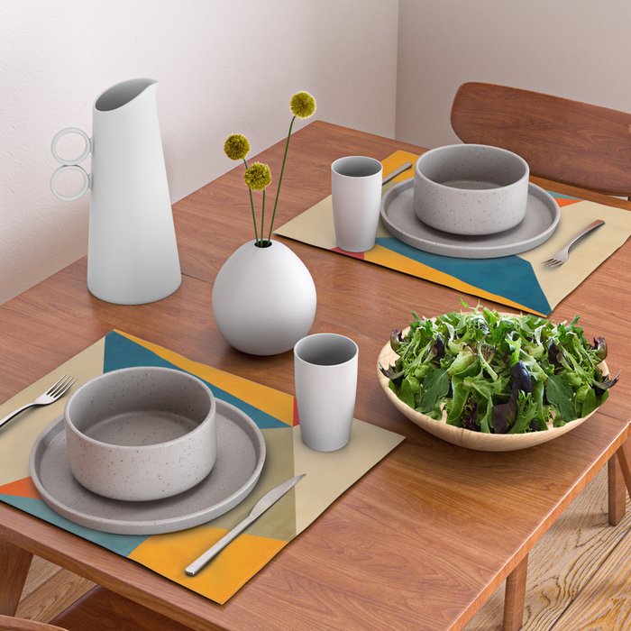 Geometric Colorful Modern Artwork Placemat Gallery Image 2